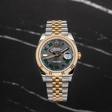 Rolex Datejust 41 Wimbledon Two-Tone Yellow Gold 126333 2024 Full Set - Very Good