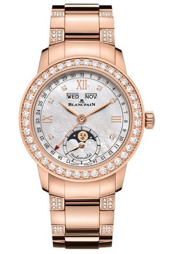 Blancpain Ladybird Quantieme Complet Red Gold Diamond Ladies Watch - 2360 2991A 89A