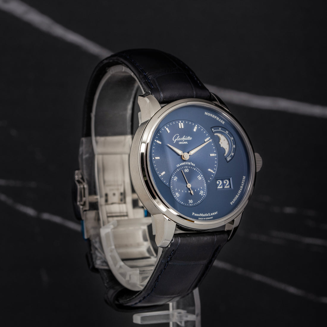 Glashütte Original PanoMaticLunar 40mm Blue 1-90-02-46-32-61 2024 Full Set - Brand New