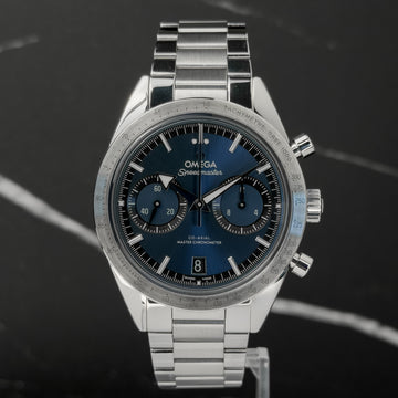 Omega Speedmaster ’57 “Broad Arrow” Blue Dial – Ref. 332.10.41.51.03.001 – 40.5mm Stainless Steel – Full Set – Excellent Condition
