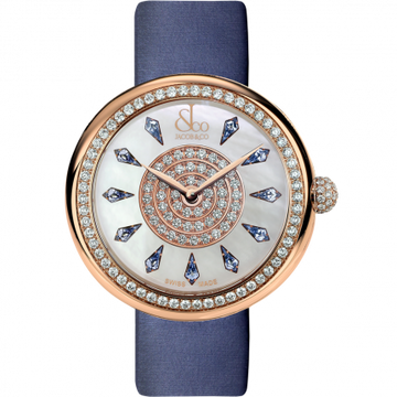 Jacob & Co. Brilliant One Row Rose Gold Blue Sapphires 38 mm BQ020.40.RO.KF.A